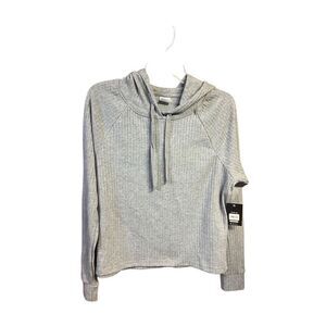 Athletic Works Gray Ribbed Hoodie Sz M 8-10 NWT